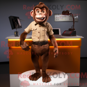 Brown Monkey mascot costume...