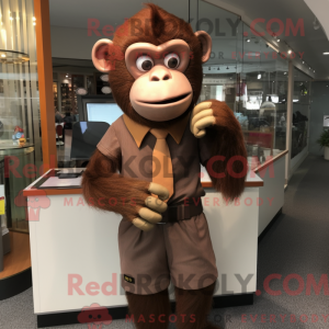 Brun abe maskot kostume...