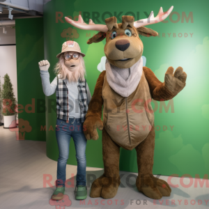 Olive Irish Elk mascot...