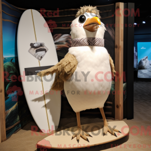 Beige Blackbird mascot...