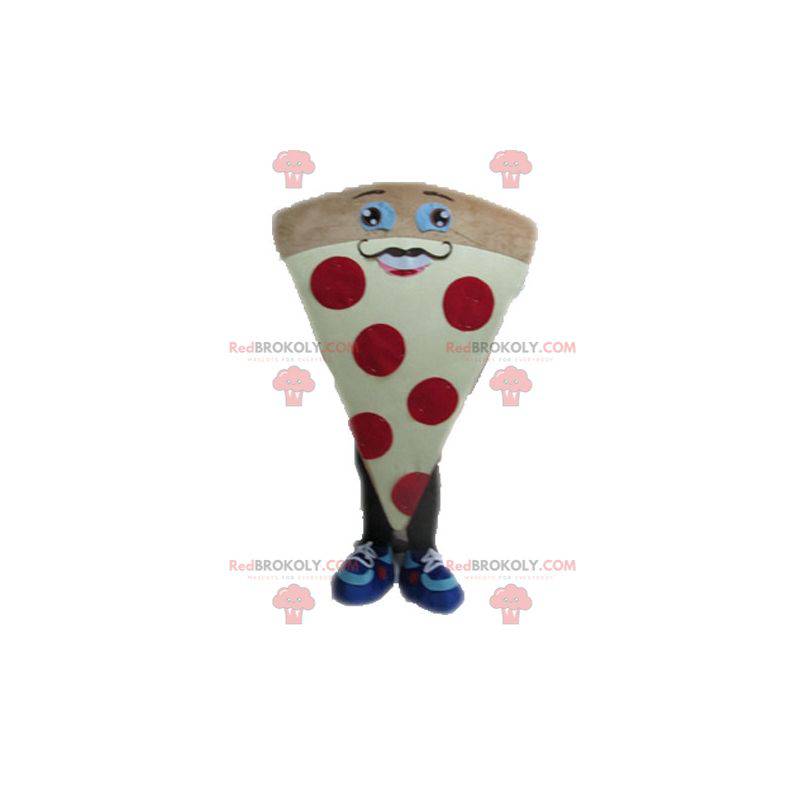 Giant pizza mascot. Pizza slice mascot - Redbrokoly.com