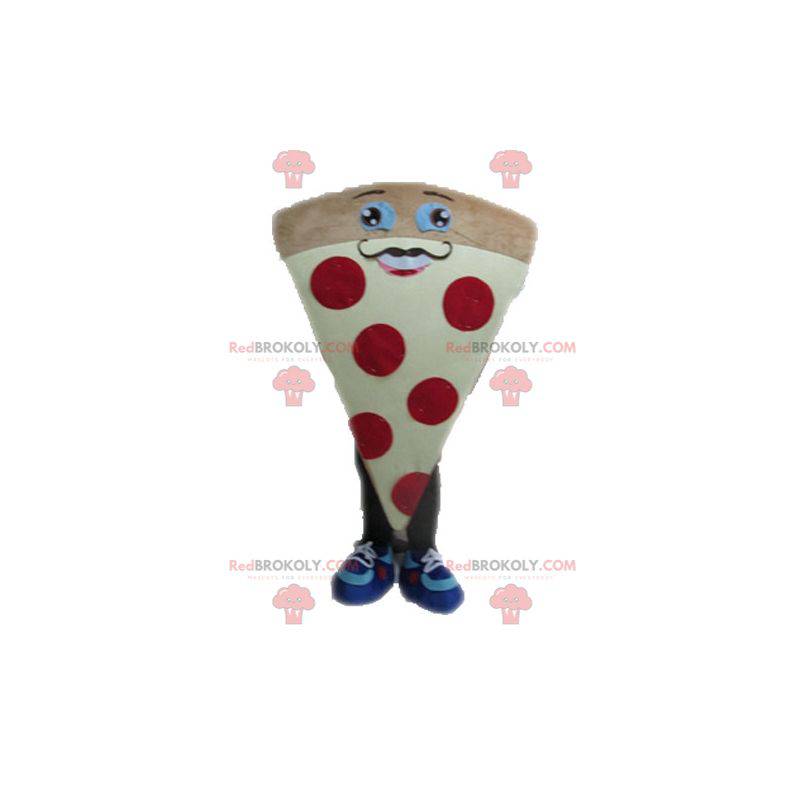 Mascota de pizza gigante. Mascota de rebanada de pizza -
