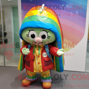 Rainbow mascot costume...