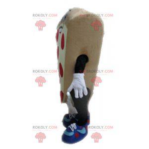 Giant pizza mascot. Pizza slice mascot - Redbrokoly.com