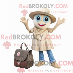 Beige Pho maskot kostyme...