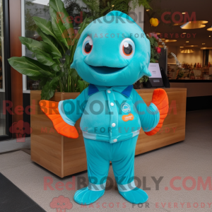 Turquoise goudvis...