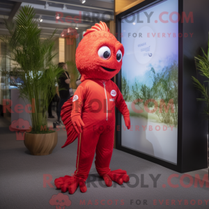 Red Betta Fish mascot...
