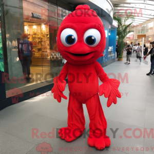 Red Betta Fish maskot...