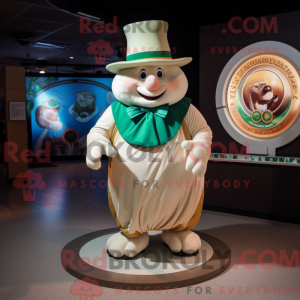 Cream Leprechaun Hat mascot...