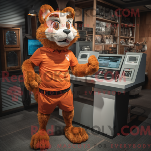 Rust Cat mascot costume...