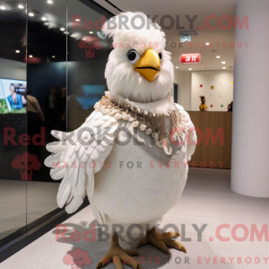 Mascotte de poulet blanc...