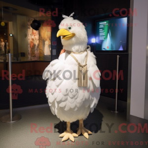 Witte kip mascottekostuum...