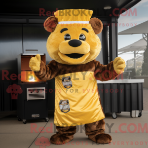 Gold Bbq Ribs maskot...