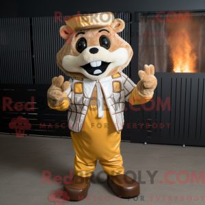 Gold Bbq Ribs maskot...