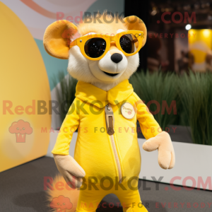 Lemon Yellow Weasel mascot...