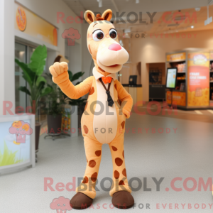Peach Giraffe mascotte...