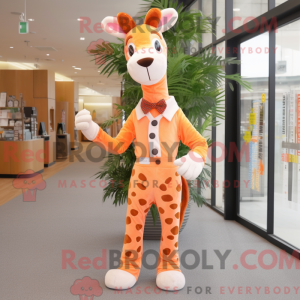 Peach Giraffe maskot...