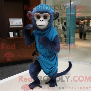 Blå Capuchin Monkey maskot...