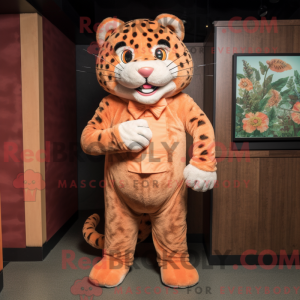 Peach Leopard mascot...