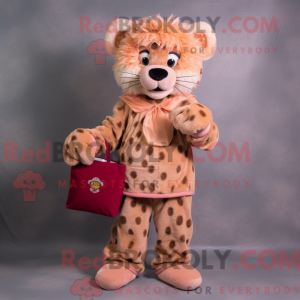 Pfirsich-Leopard-Maskottche...