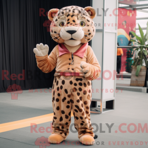 Pfirsich-Leopard-Maskottche...
