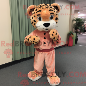 Pfirsich-Leopard-Maskottche...