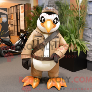 Tan Penguin-mascottekostuum...