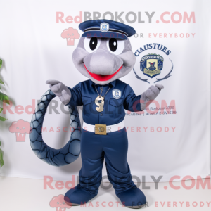 Navy Snake maskotdraktfigur...