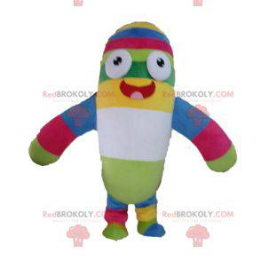 Multicolored plush mascot. Colorful pill mascot - Redbrokoly.com