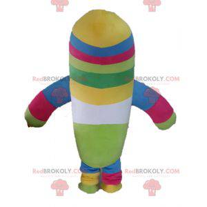 Mascotte de peluche multicolore. Mascotte de pilule colorée -