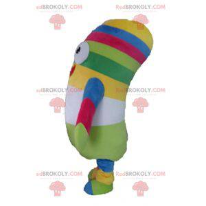 Mascotte de peluche multicolore. Mascotte de pilule colorée -