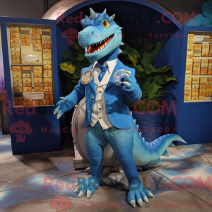 Blue Spinosaurus mascot...