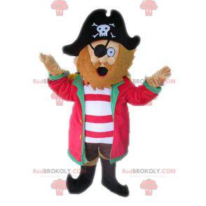 Piratmaskott med hatt. Kaptein maskot - Redbrokoly.com