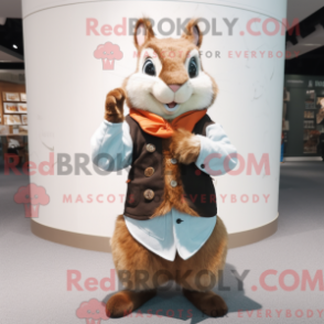 Eichhörnchen-Maskottchen-Kostüm mit Weste und Clutch - Eichhörnchen-Maskottchen - REBROKO_209772 - RedBrokoly.com
