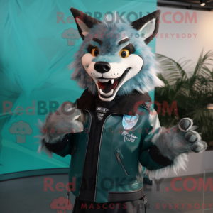Postava maskota Teal Wolf...