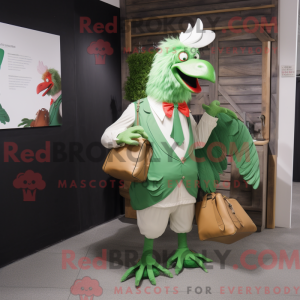 Groene haan mascottekostuum...