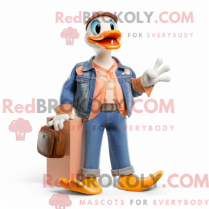 Peach Goose mascottekostuum...