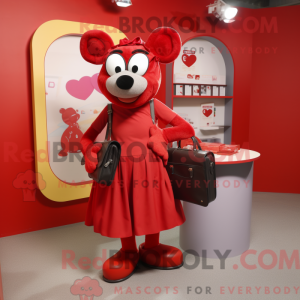 Rød Moussaka maskot kostume...