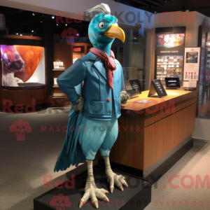 Cyan Fasan Maskot Kostyme...
