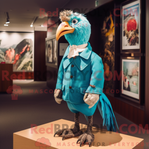 Cyan Fasan Maskot Kostyme...