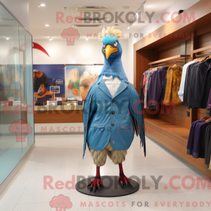 Cyan Fasan maskot kostyme...
