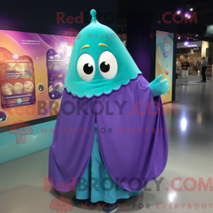 Turkis aubergine maskot...