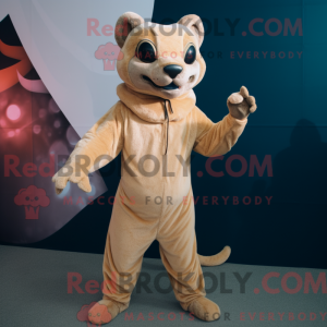 Béžová postava maskota...