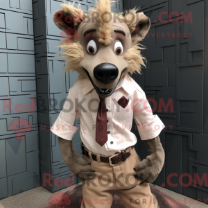 Tan Hyena-mascottekostuum...