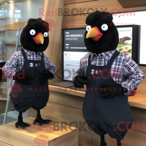Black Hens mascottekostuum...