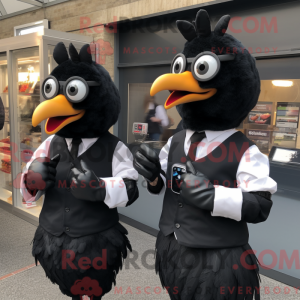 Black Hens mascottekostuum...