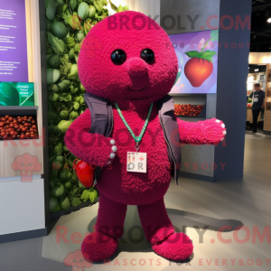 Magenta hindbær maskot...