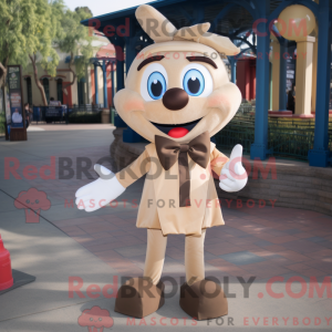 Tan Ice mascot costume...