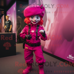 Magenta Commando mascot...