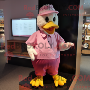 Rosa Duck-maskotdraktfigur...